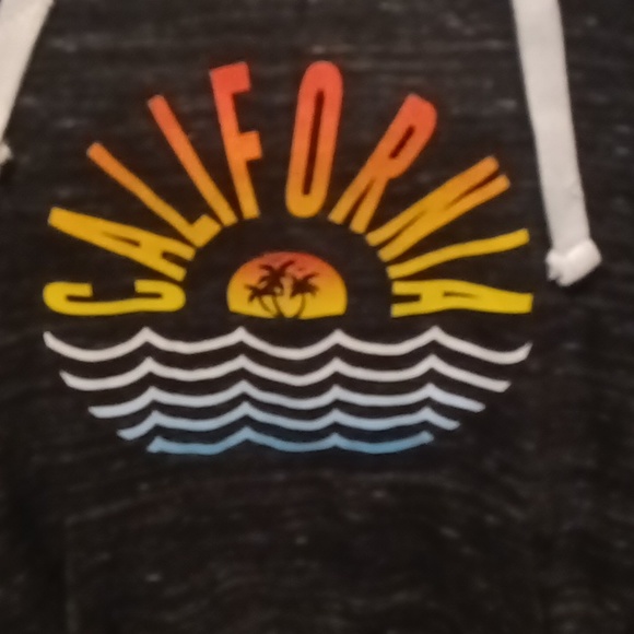 FINAL PRICE ESY SURF CO. black/white hooded CALIFORNIA sweatshirt Lg - Picture 4 of 10